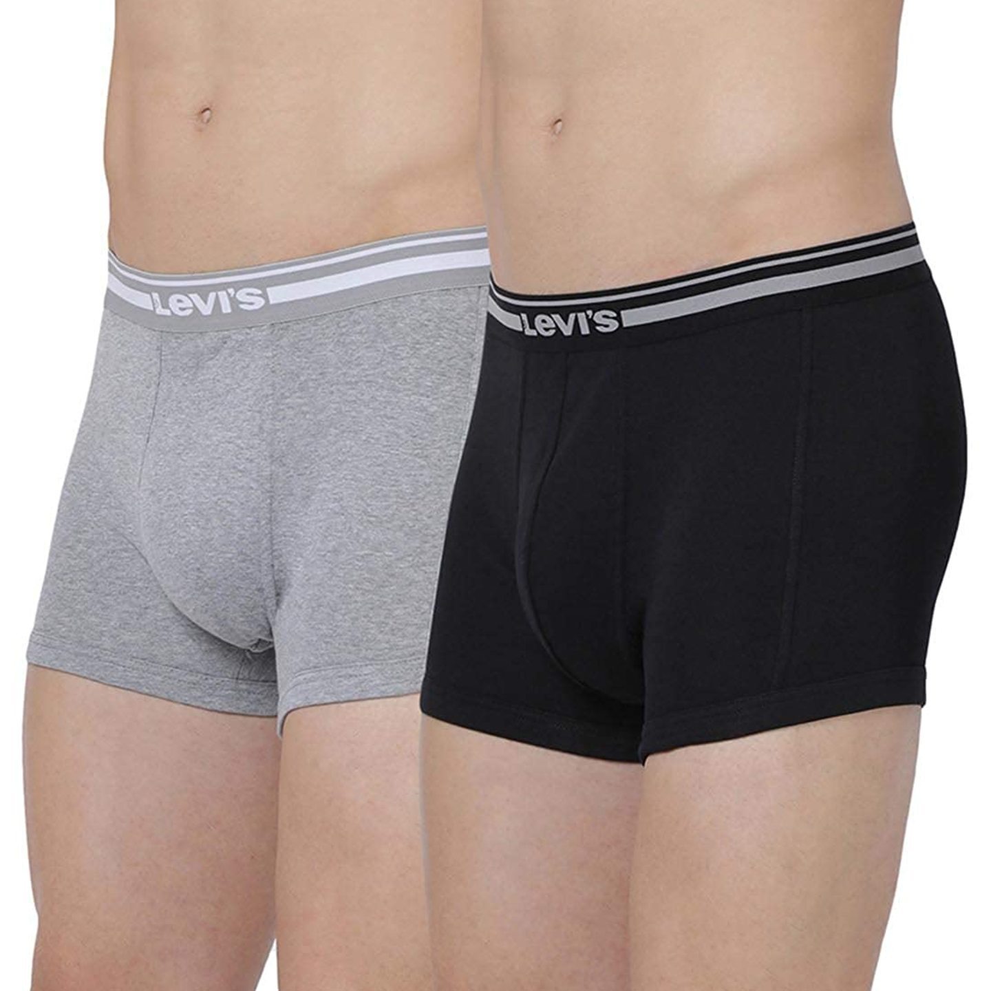 Levi’s Men’s 100% Cotton Solid Comfort Trunks Snug Fit (Pack of 2)