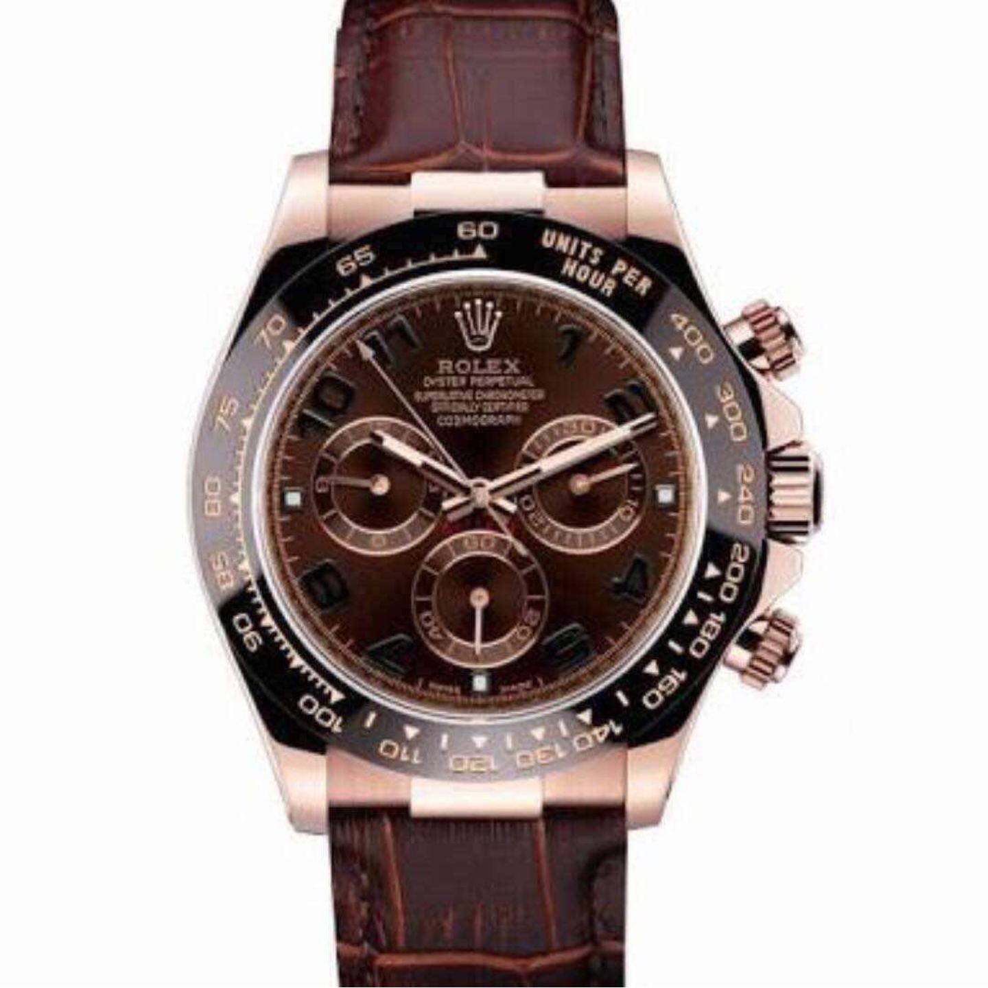 ROLEX Leather Strap Luxury Men's Watch (7A Quality)