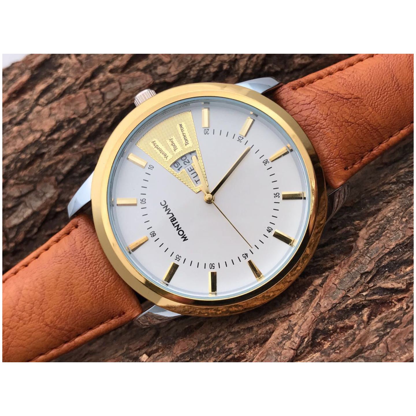 Mont Blanc Men's Leather Strap Watch