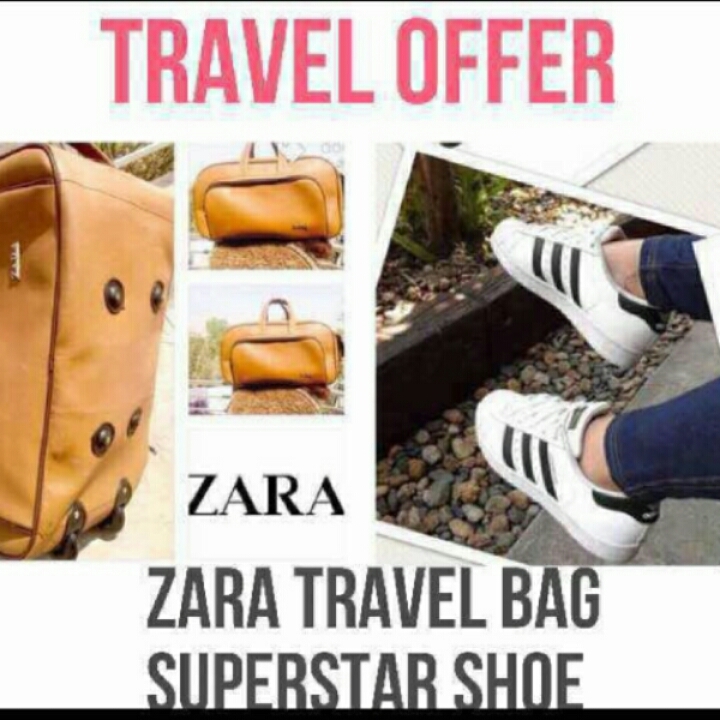Zara PU Leather Bag + Adidas Superstar Shoes