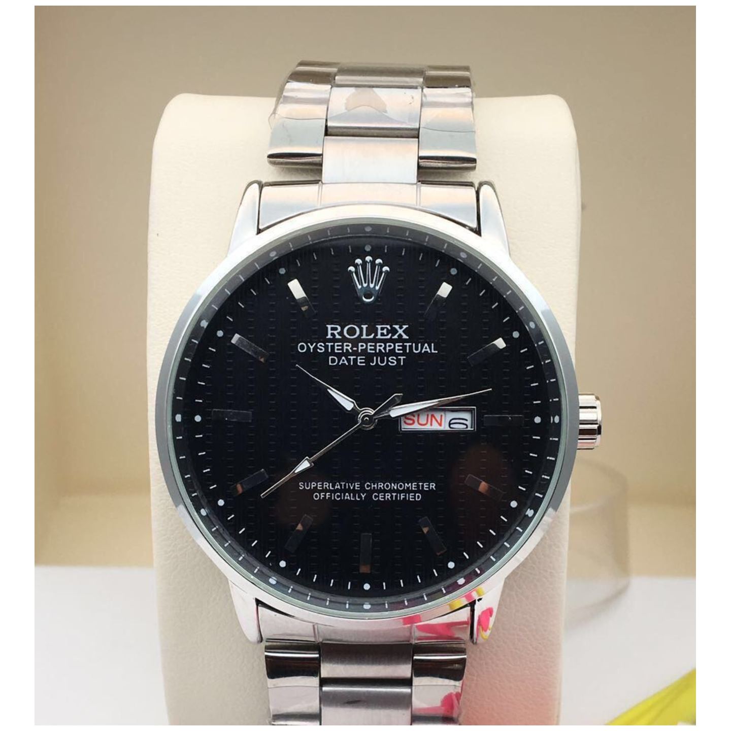 ROLEX Men's Premium Wrist Watch (With Day & Date, Box)