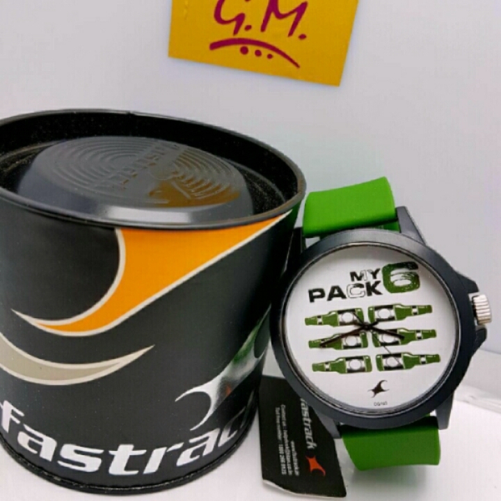 Fastrack Watch (Green, White)