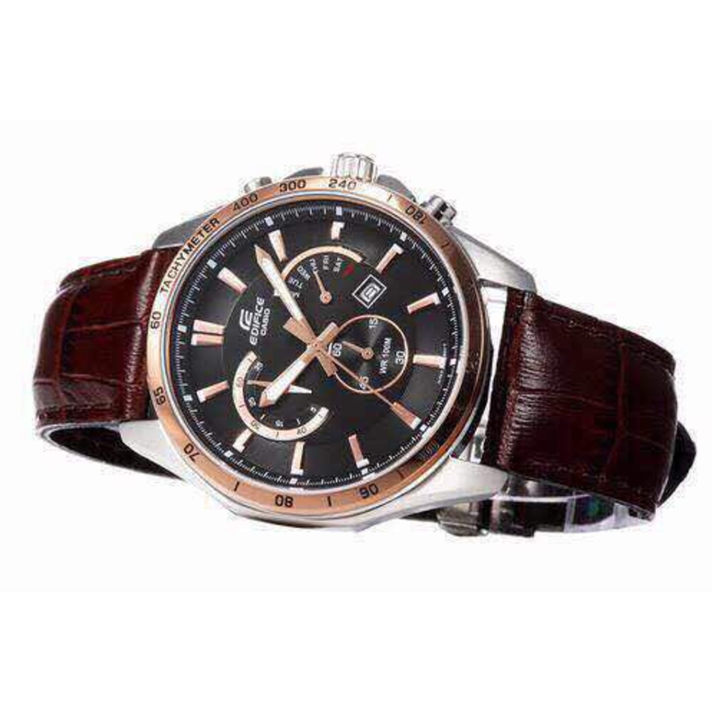 Casio EDIFICE Men's Leather Strap Watch (Top 7A Quality)