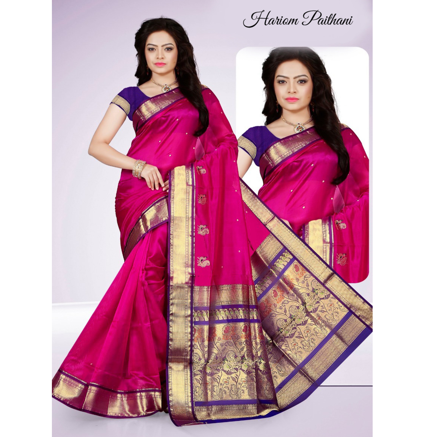 Hariom Paithani Peshwai Silk Saree (Tower Paithani)