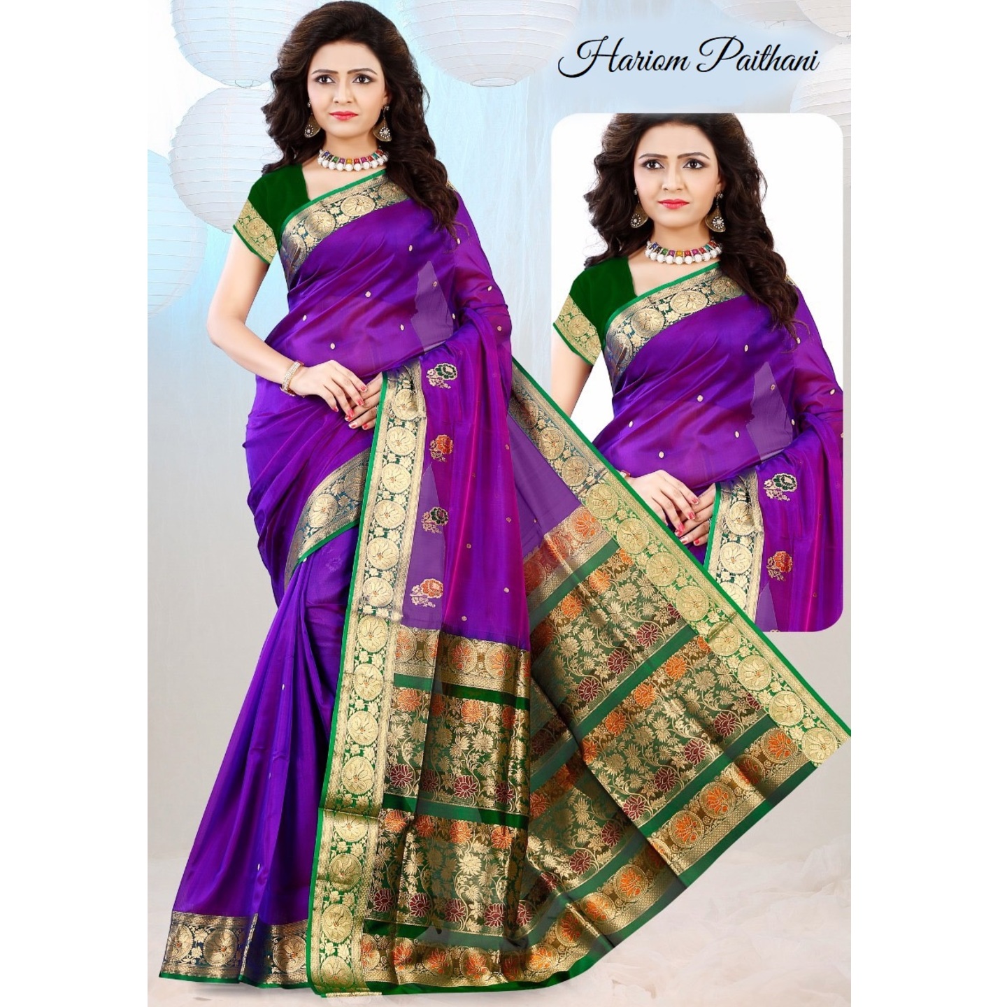 Hariom Paithani Peshwai Silk Saree (Ileana)