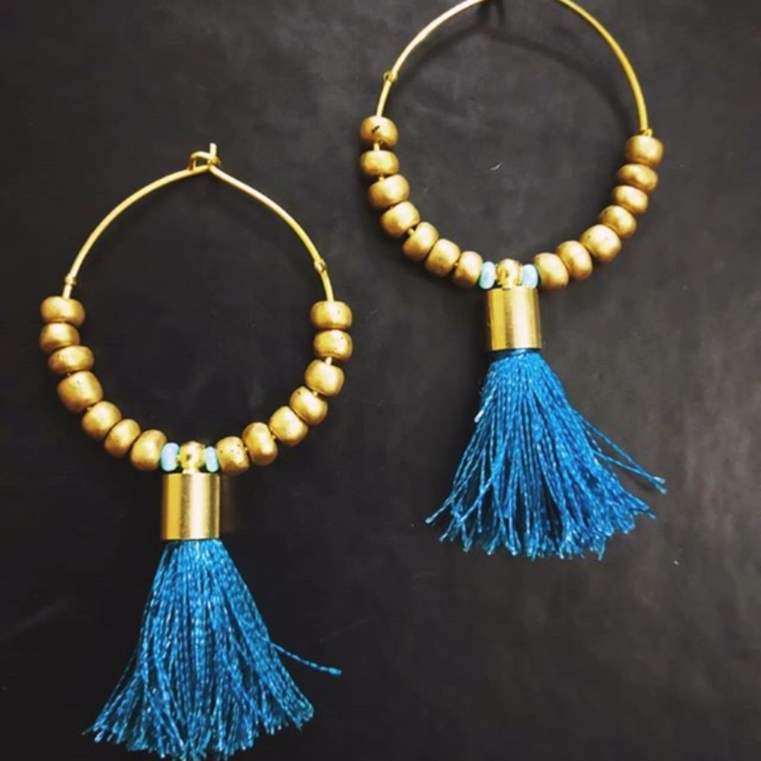 Blue Tassels