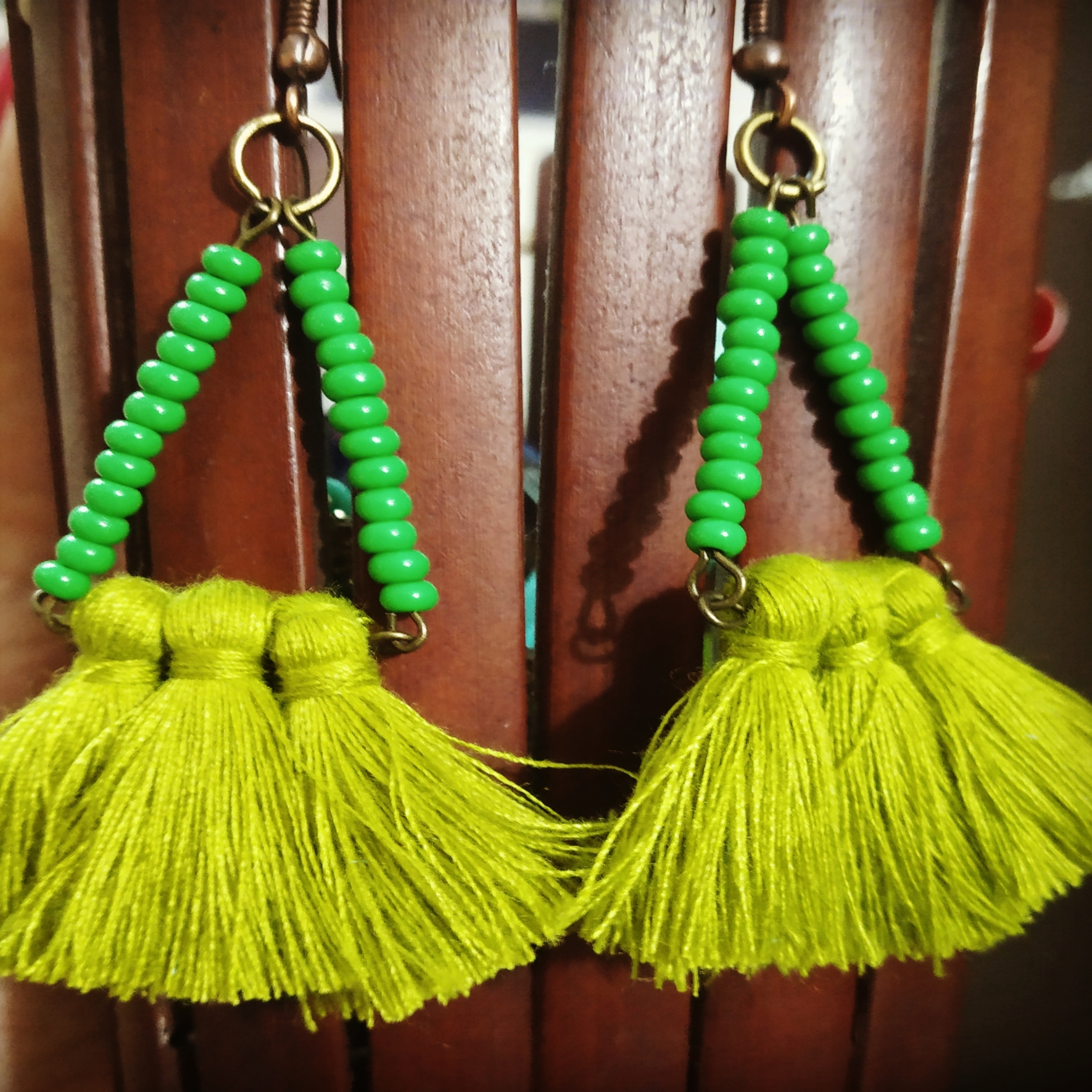 Green combo Tassels