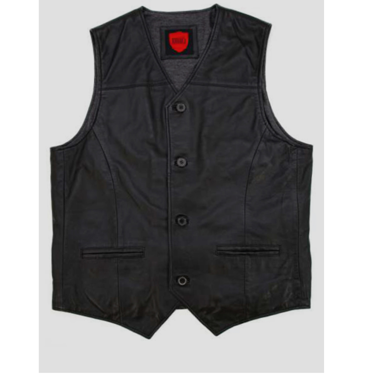 Austin Black leather vest