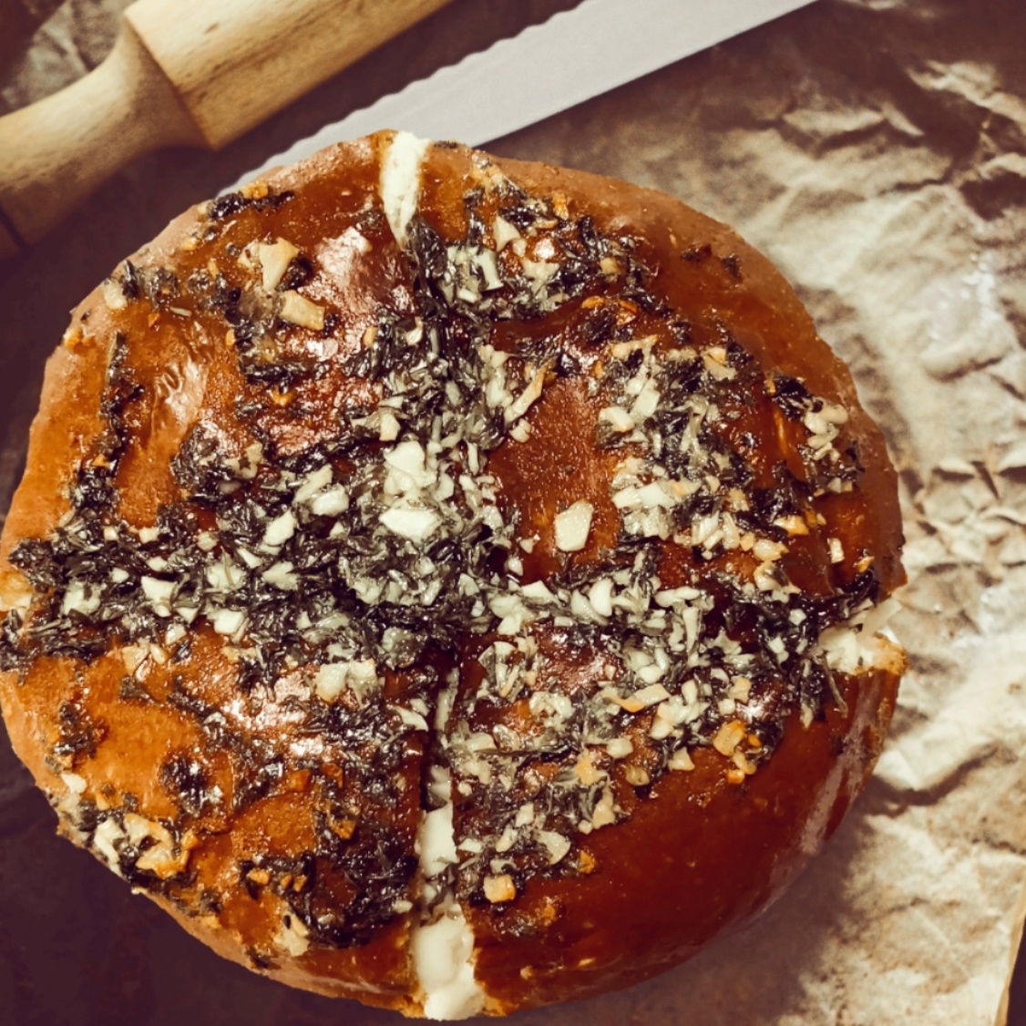 Korean Cheesy Garlic Bread