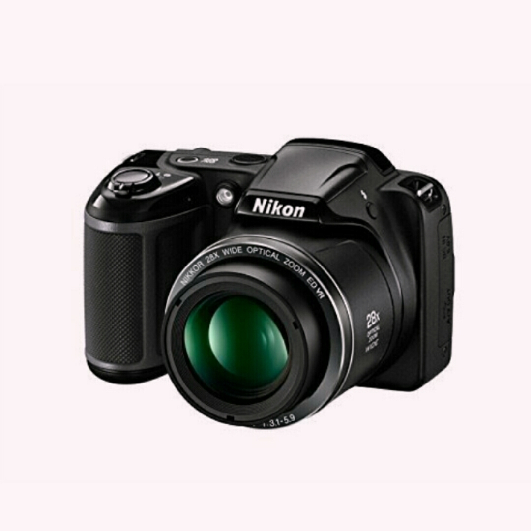 Nikon Coolpix L340 20.2 MP Point And Shoot Digital Camera with 28x Optical Zoom, 16 GB Card and Camera Bag (Black)
