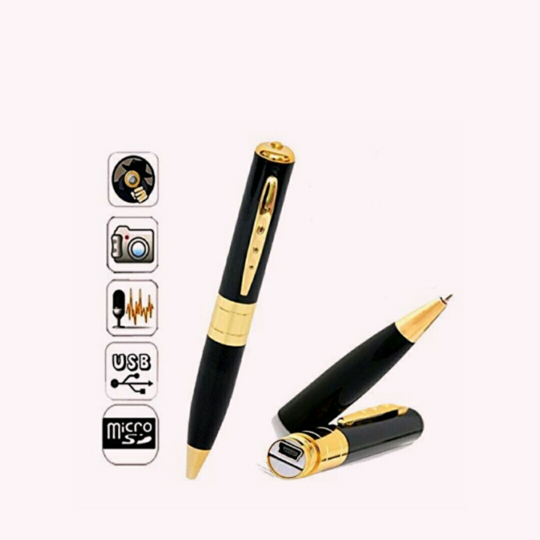 Estrella JBR Spy Pen Camera, Best Quality (supported up to 16 GB Memory card) with Voice-Video Recorder and DVR-Hidden-Camcorder (Black and Gold)