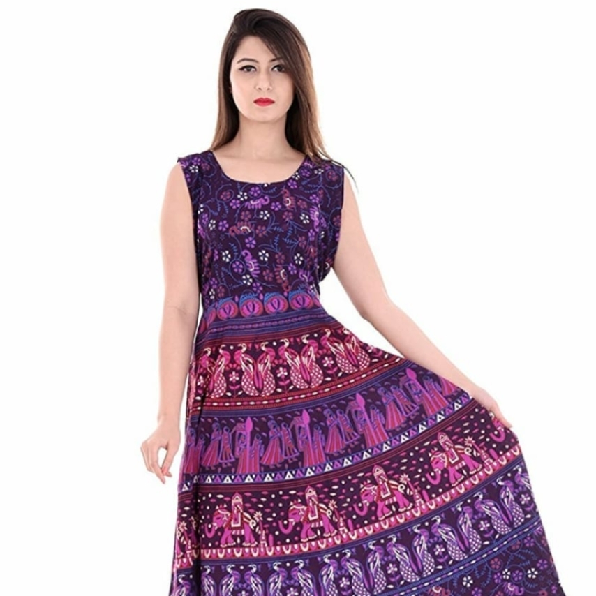 Rajasthani Hand loom Print Long Frock