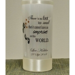 Personalized Child Memorial Candle - Angel Footprint (SMGMEM2018-001)