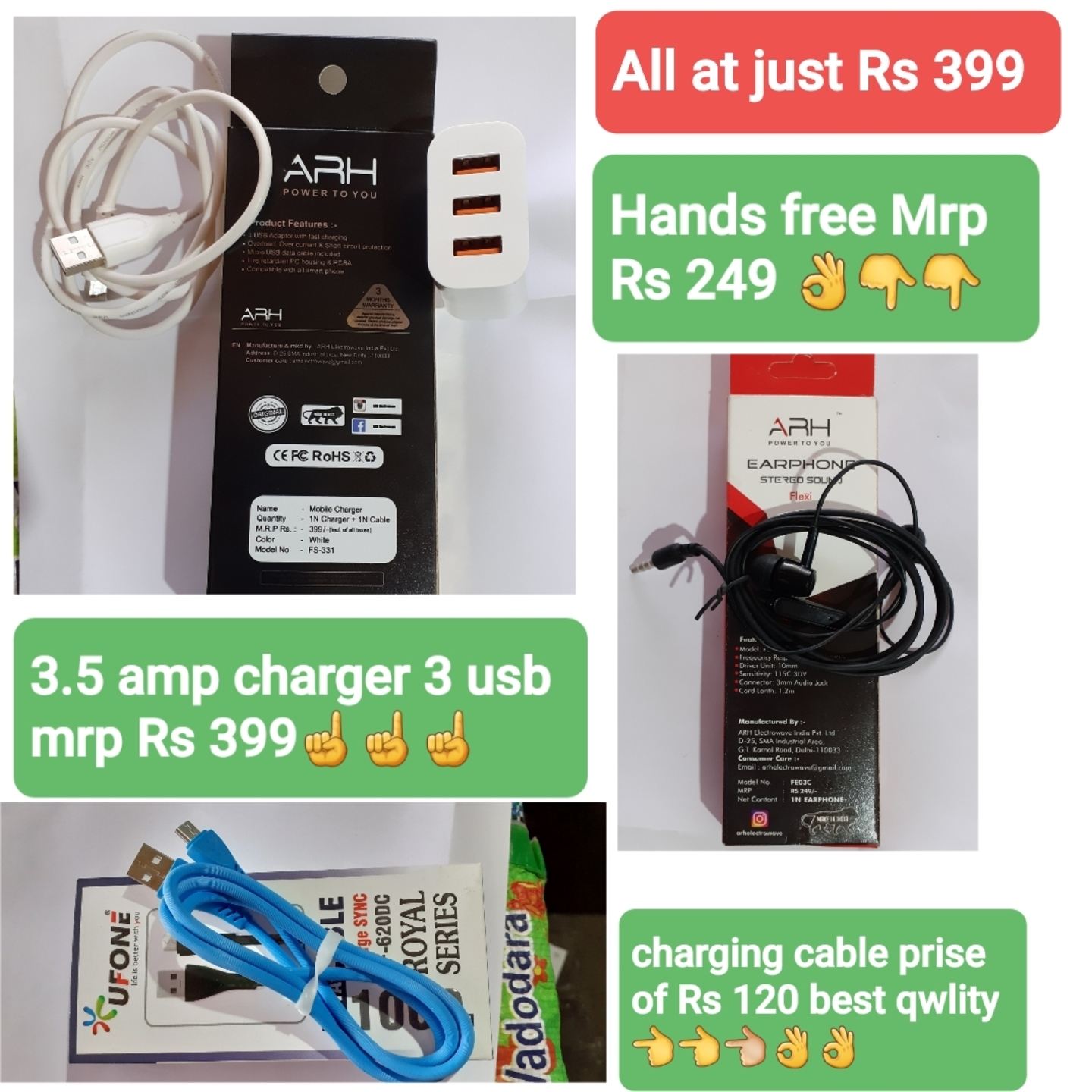 MOBILE ACCESSORIES COMBO BEST QUALITY