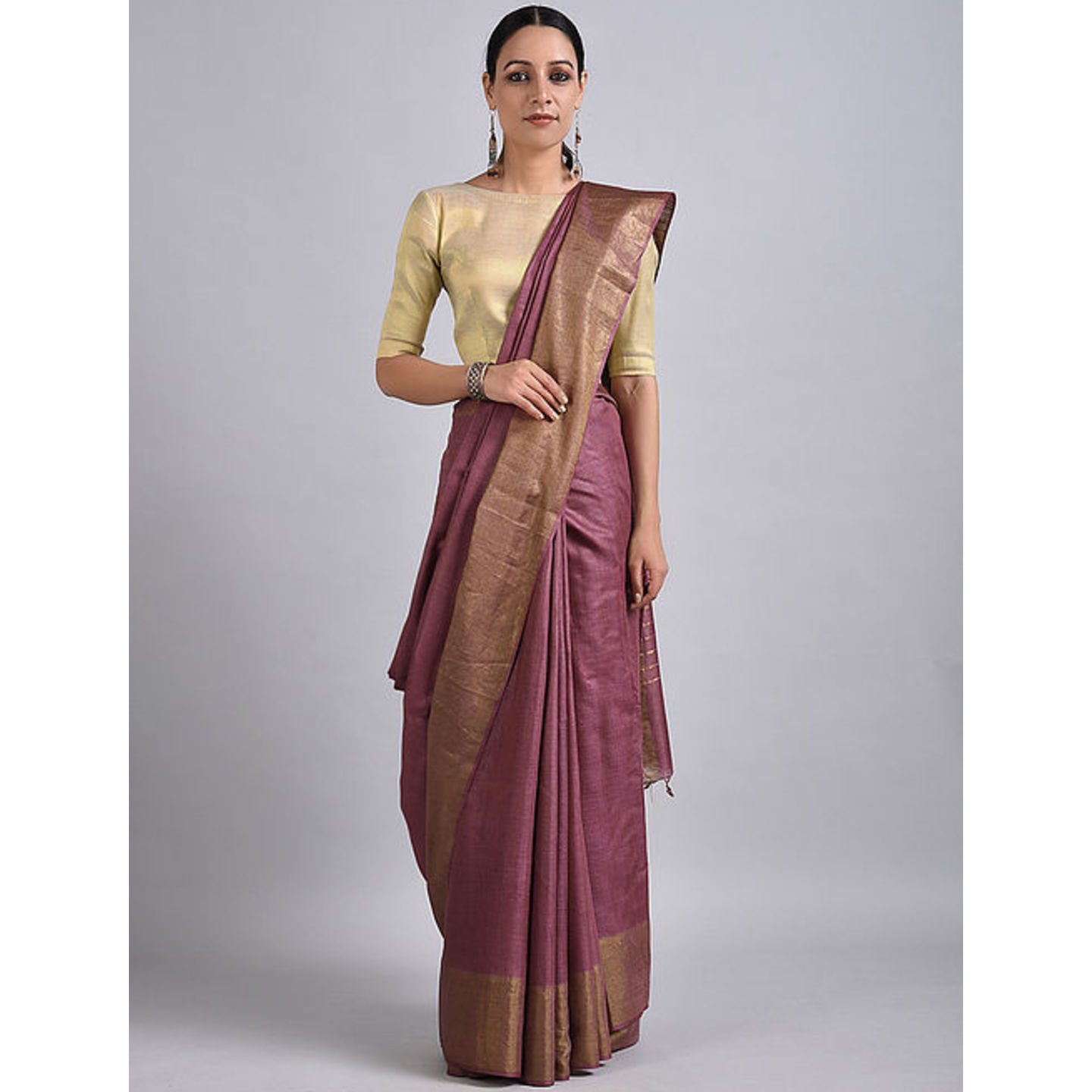 Tussar Muga Silk Saree