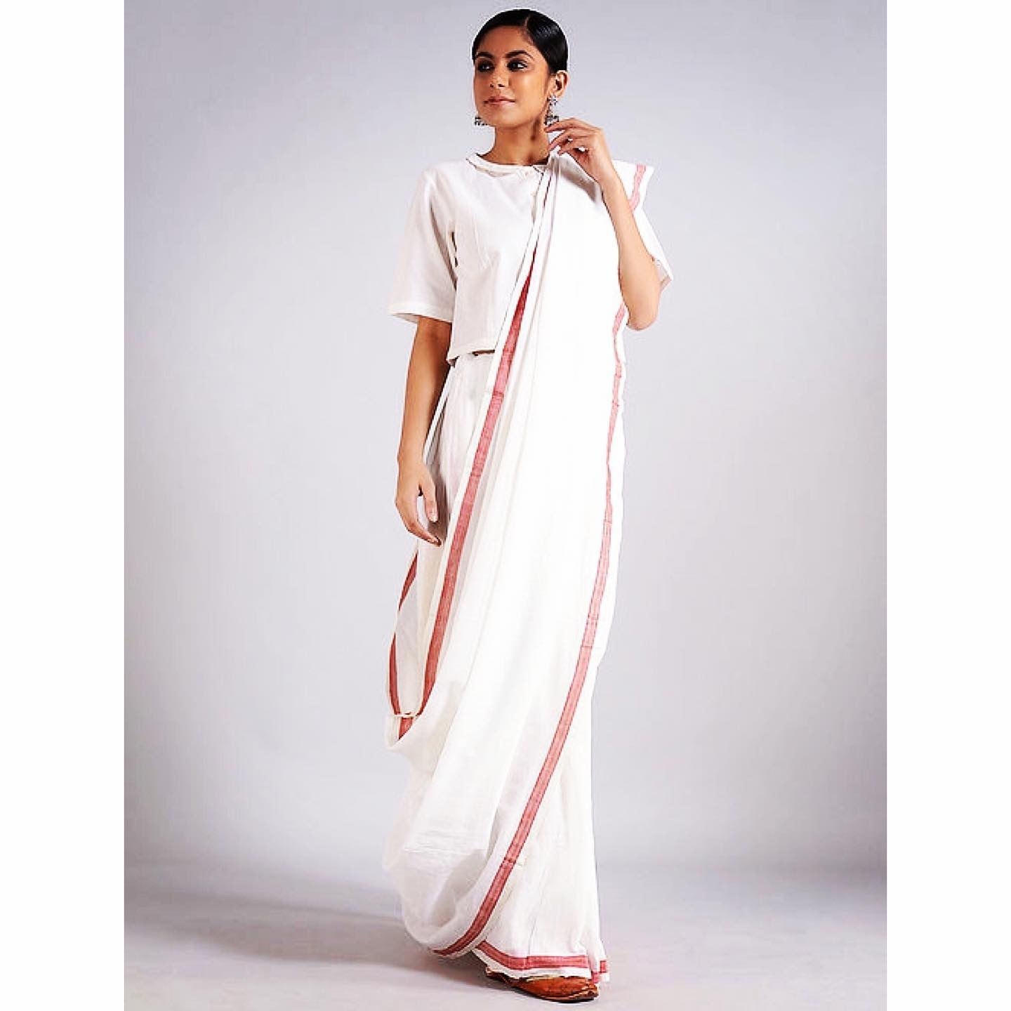 Cotton Saree with Tassels