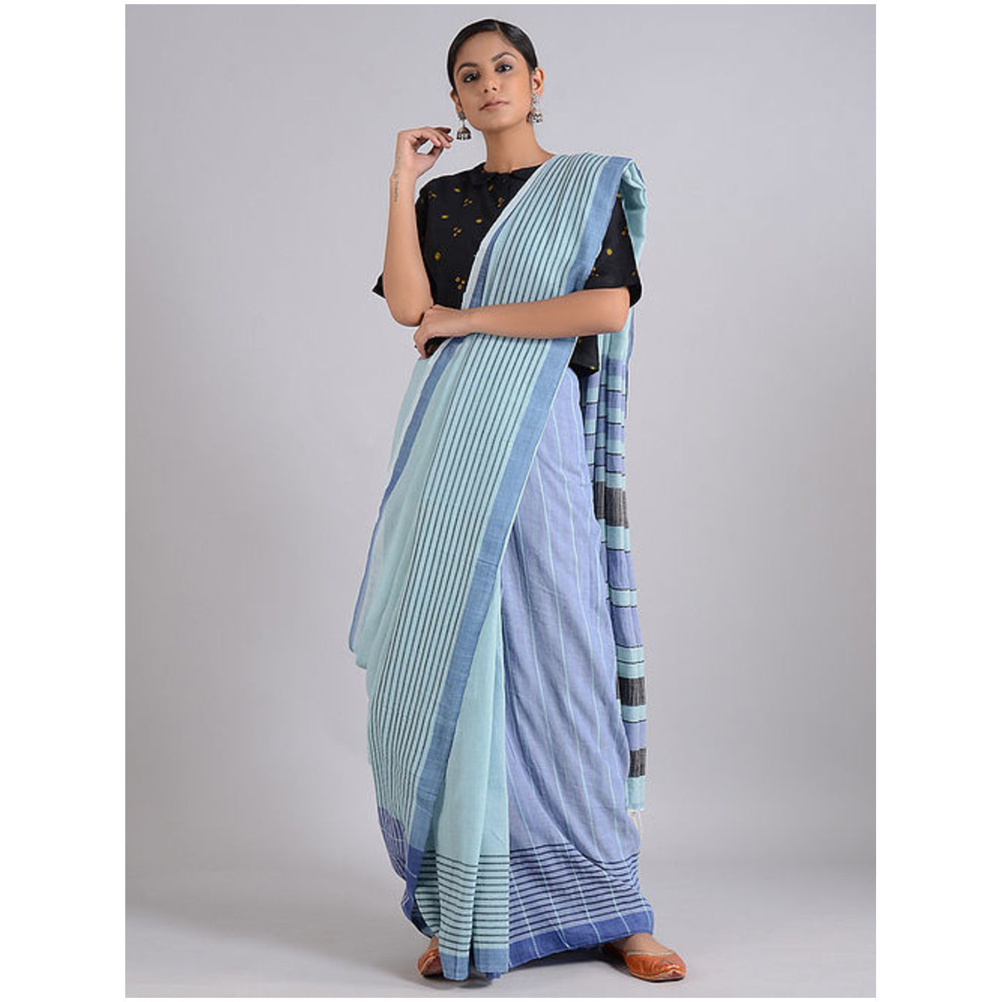 Cotton Saree with Tassels