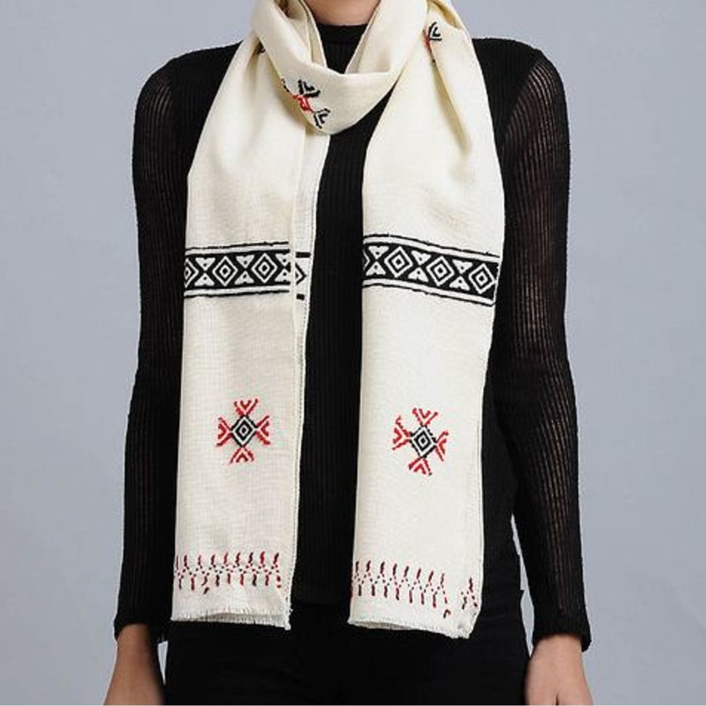 Toda Hand Embroidered Scarf