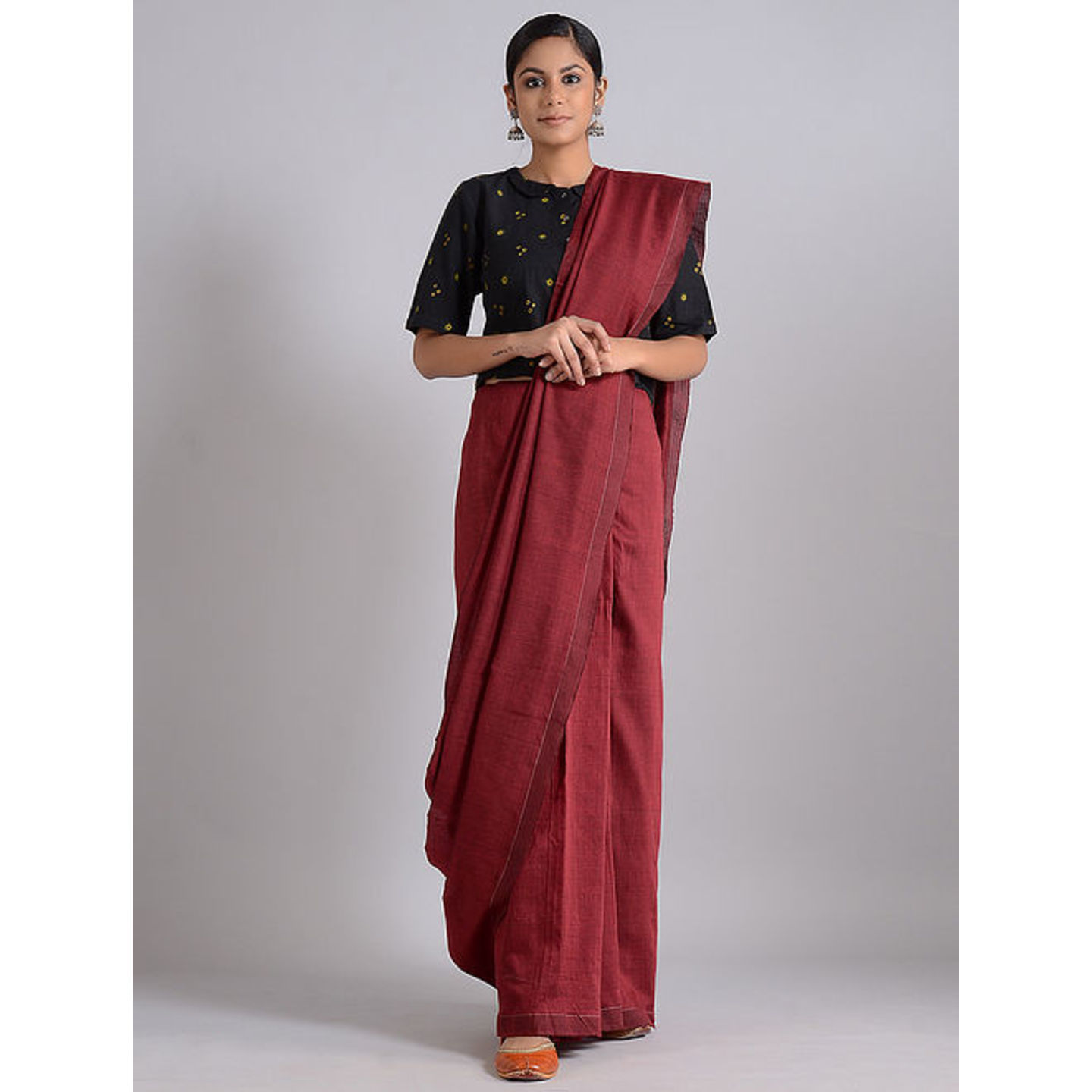 Khadi Saree with Tassels