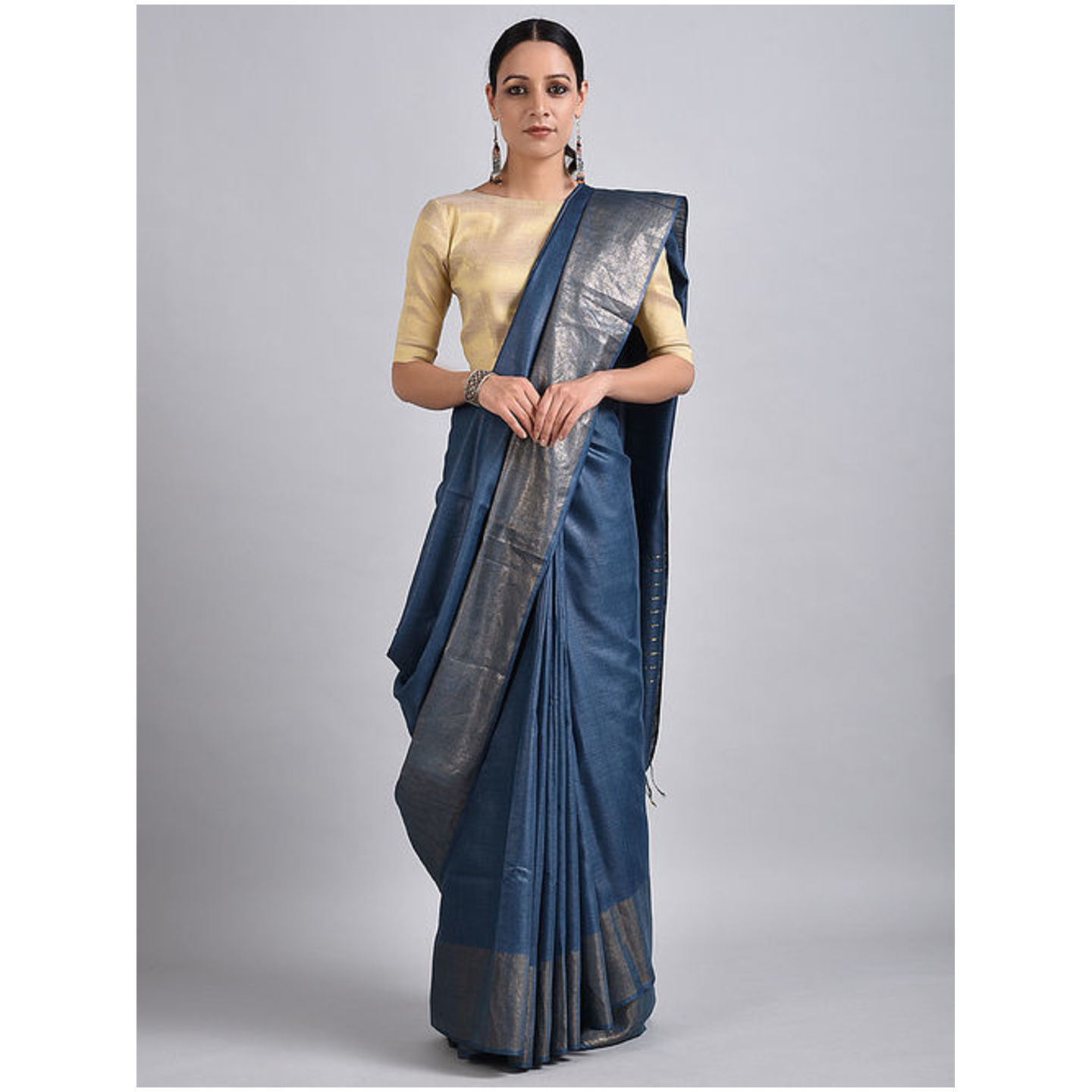 Tussar Muga Silk Saree