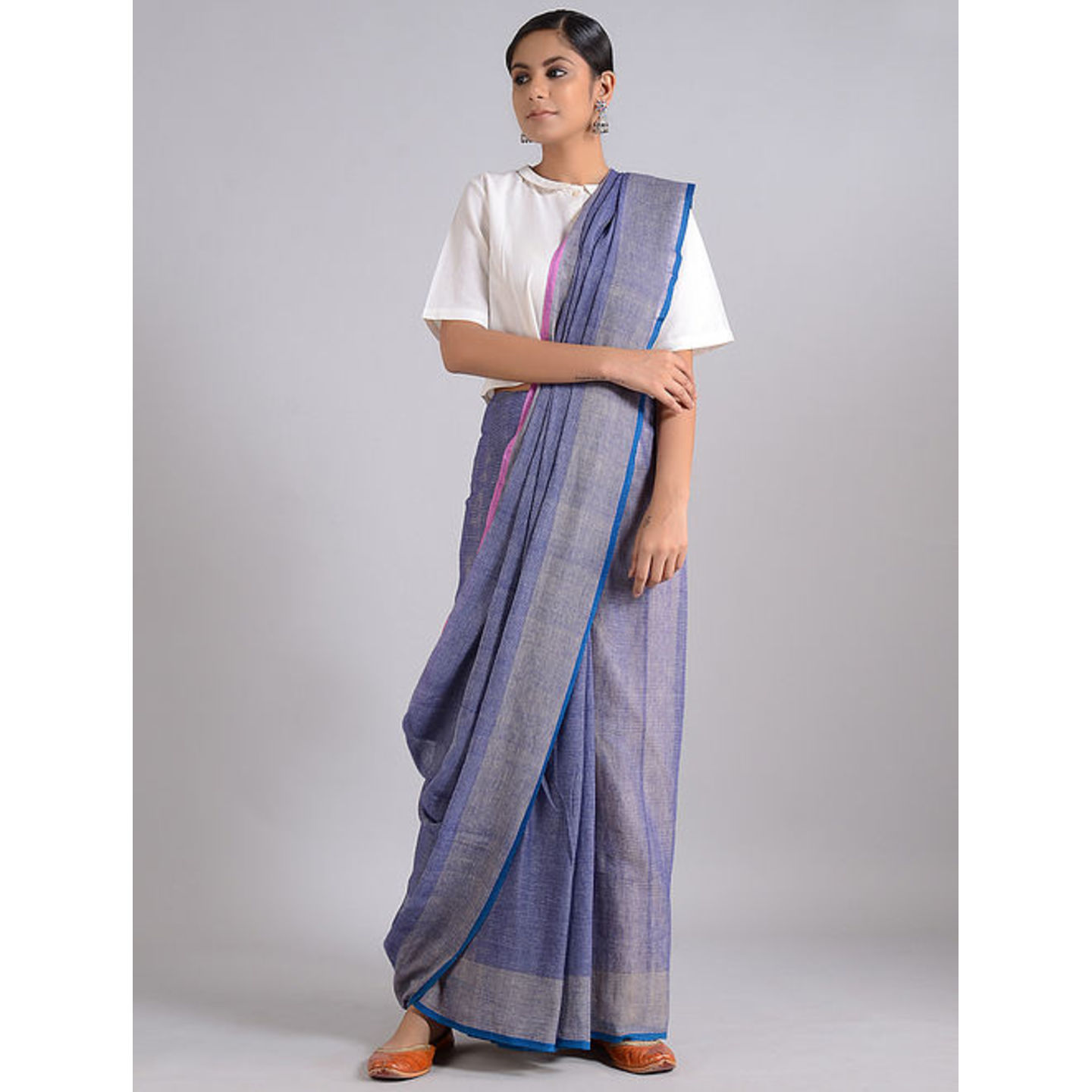 Cotton Saree with Tassels
