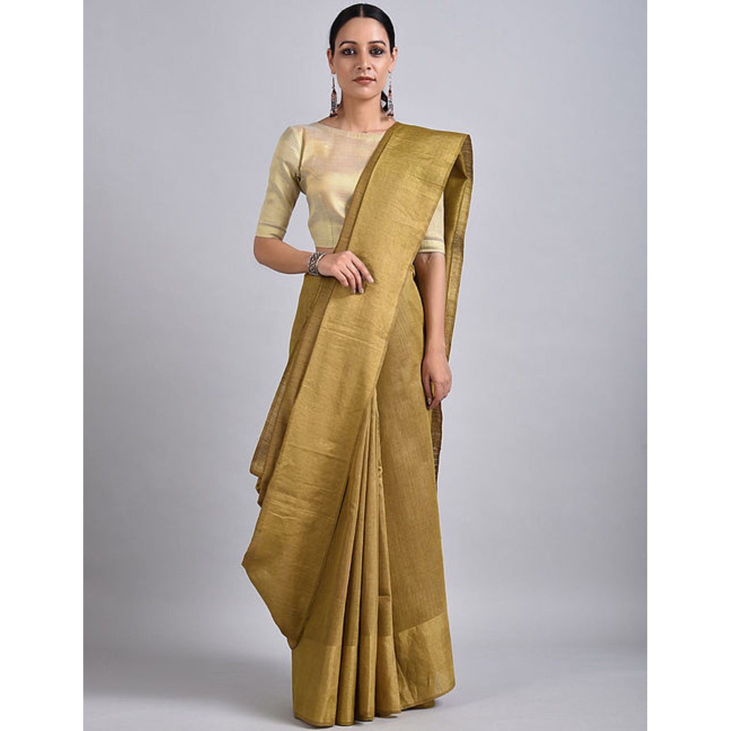 Tussar Muga Silk Saree