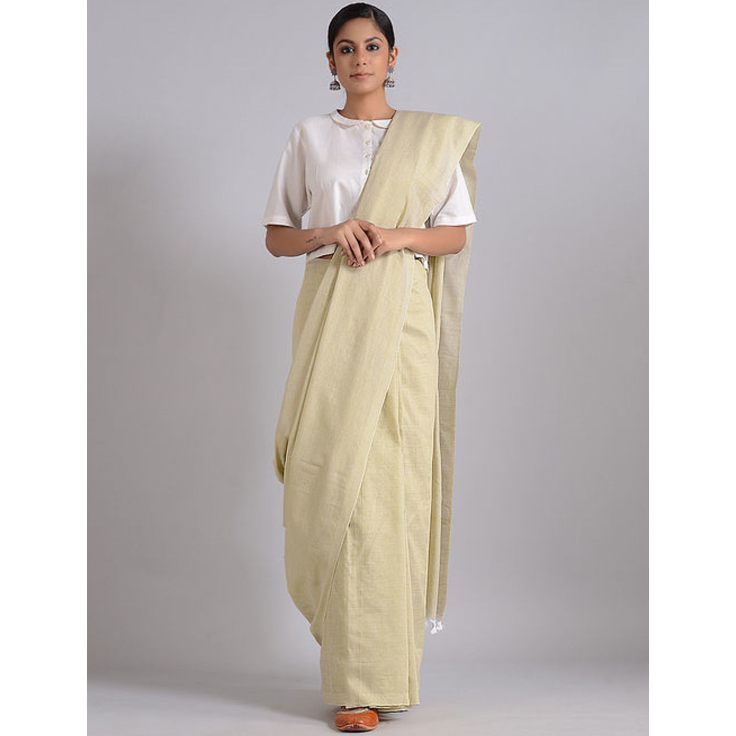 Khadi Saree with Tassels