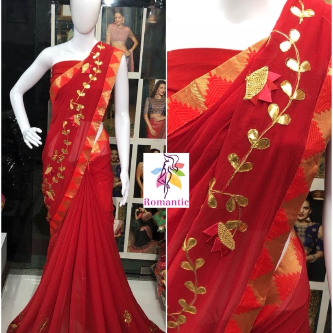 Bember Georgette Saree