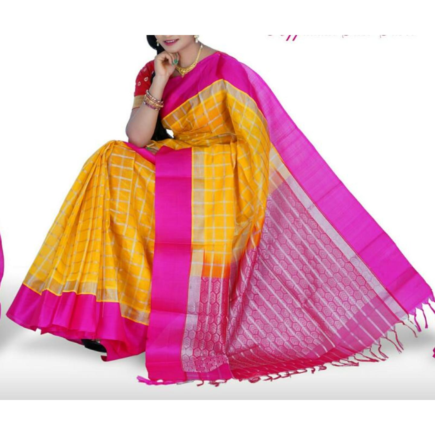 kuppada yellow saree