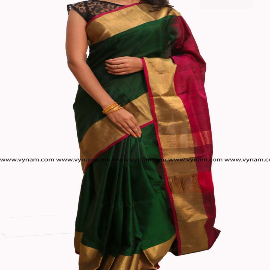 uppada green handloom sarees 