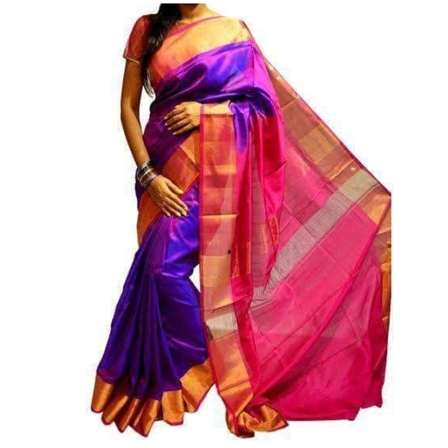 uppada purpal handloom saree