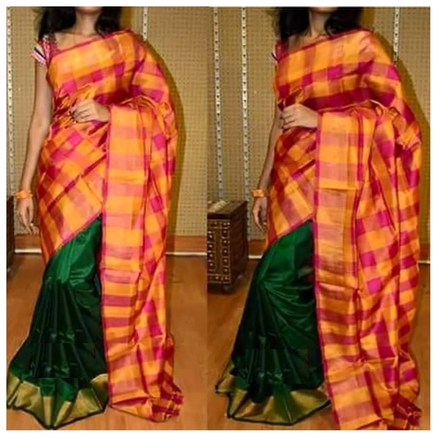 uppada checks handloom sarees