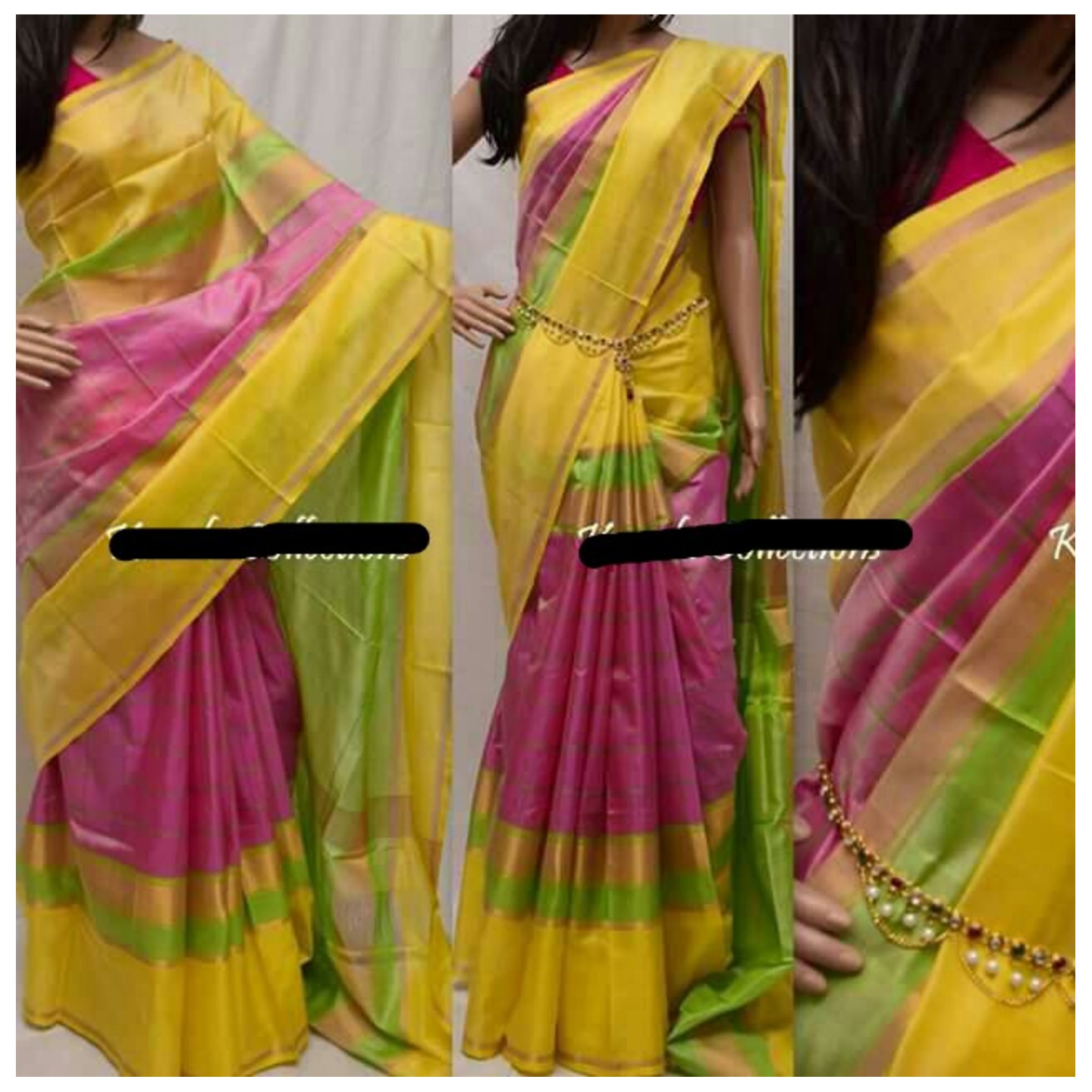 uppada yellow saree 