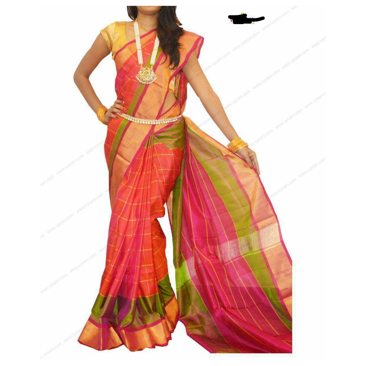 uppada orange saree 