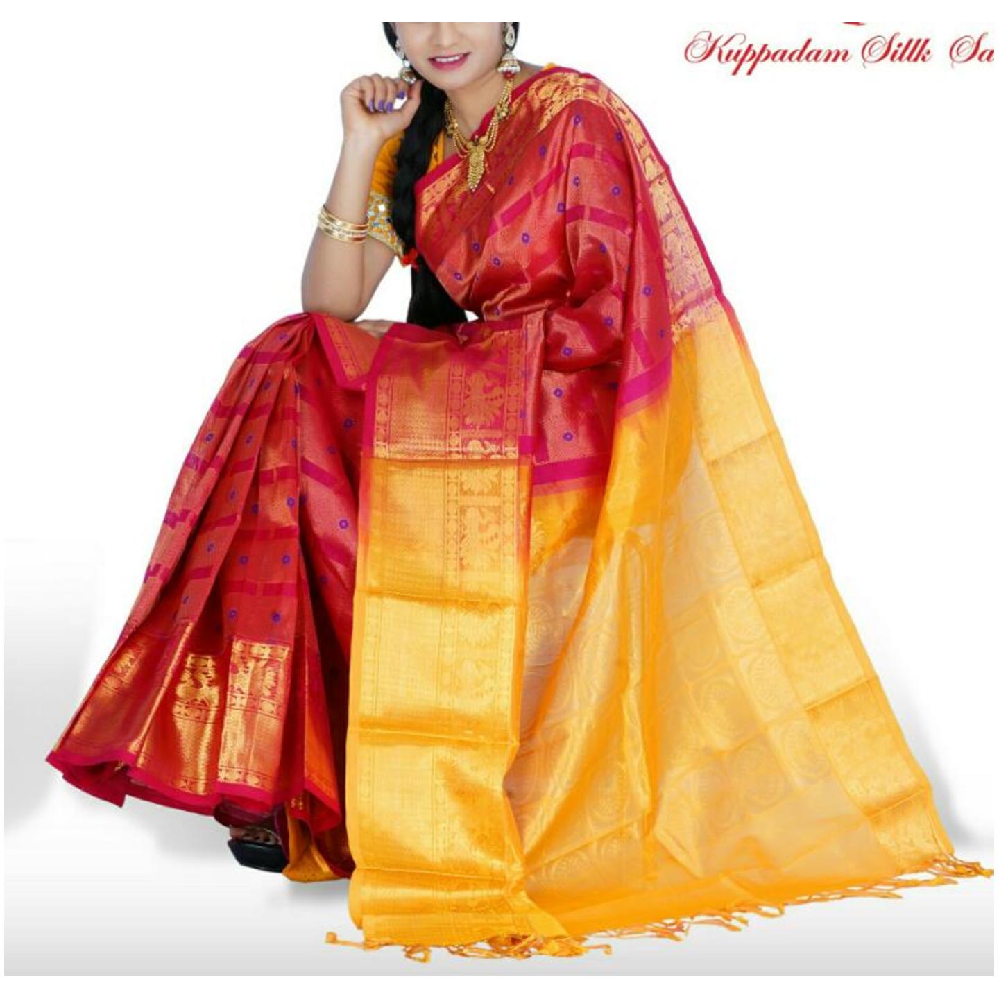 kuppadam red sarees