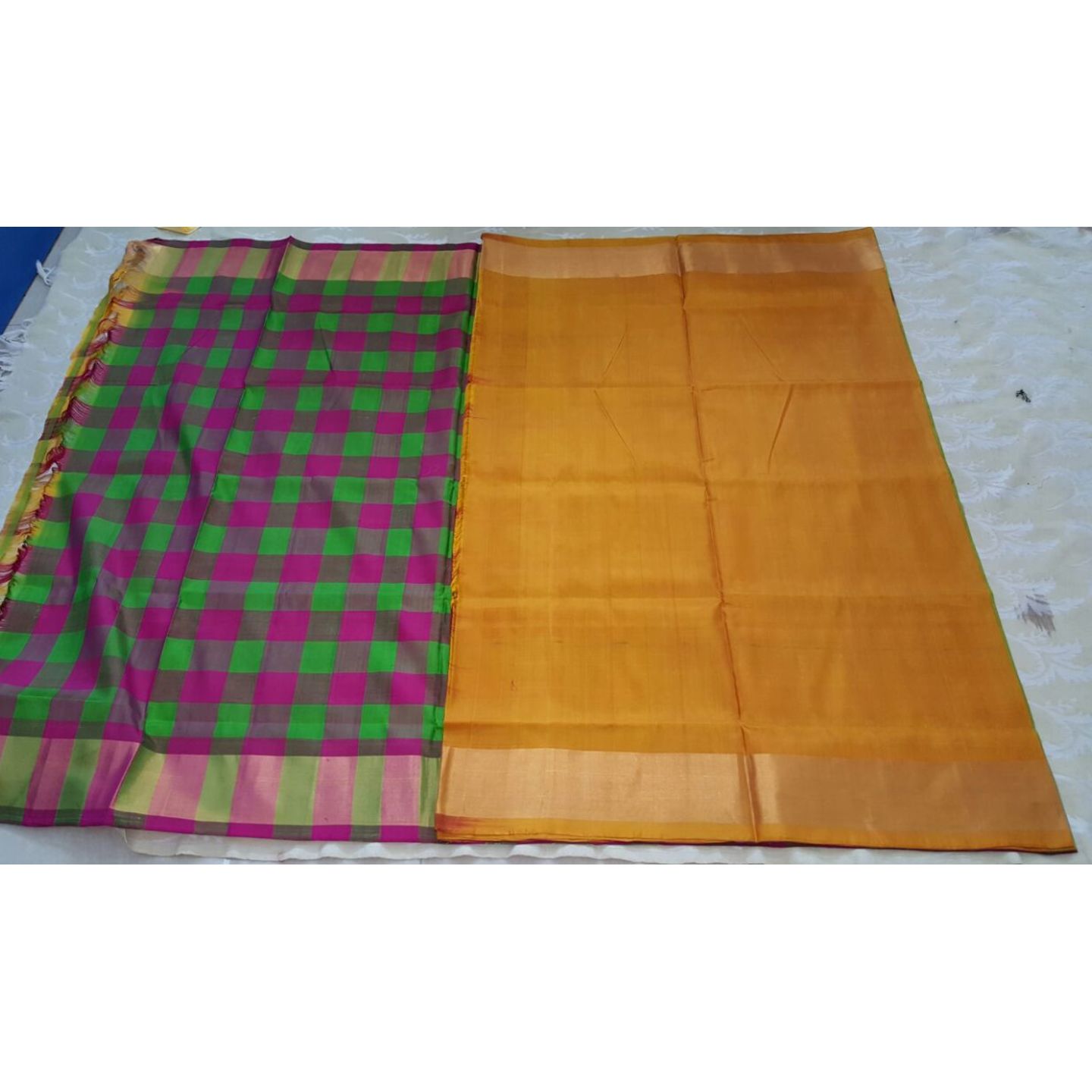 uppada checks handloom saree