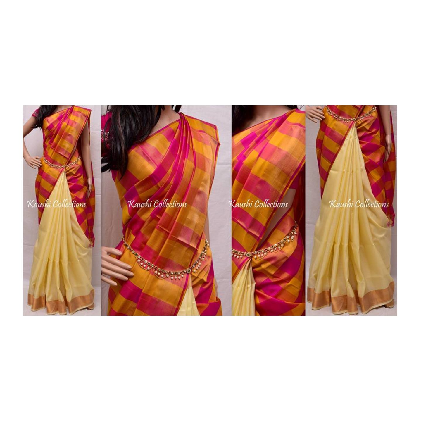 uppada cream saree