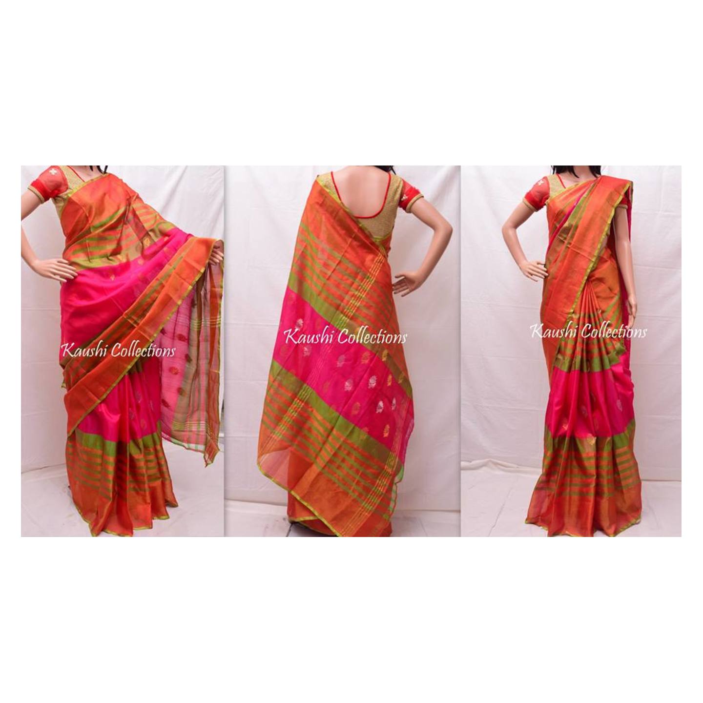 uppada pink butas sarees