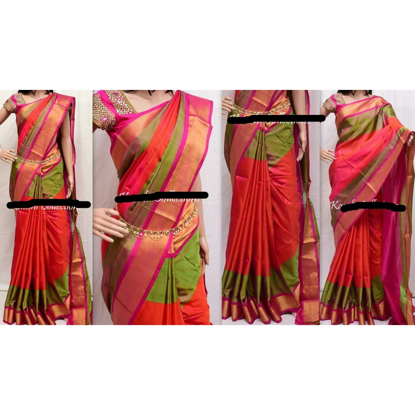 uppada orange sarees