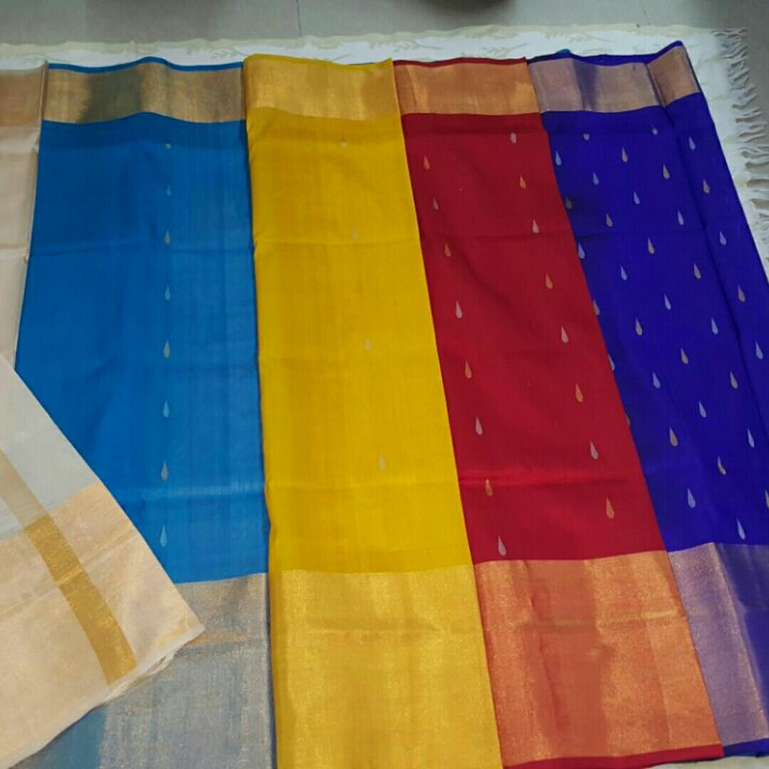 uppada 5colrs handloom sarees