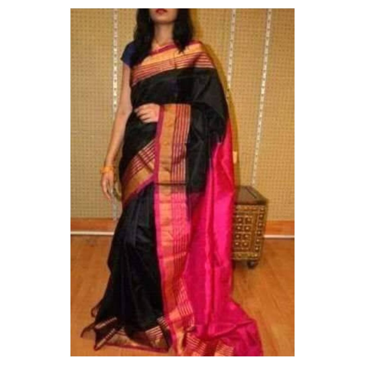 uppada black handloom sarees