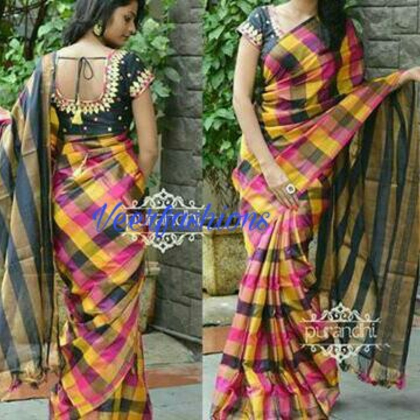 uppada checks saree 