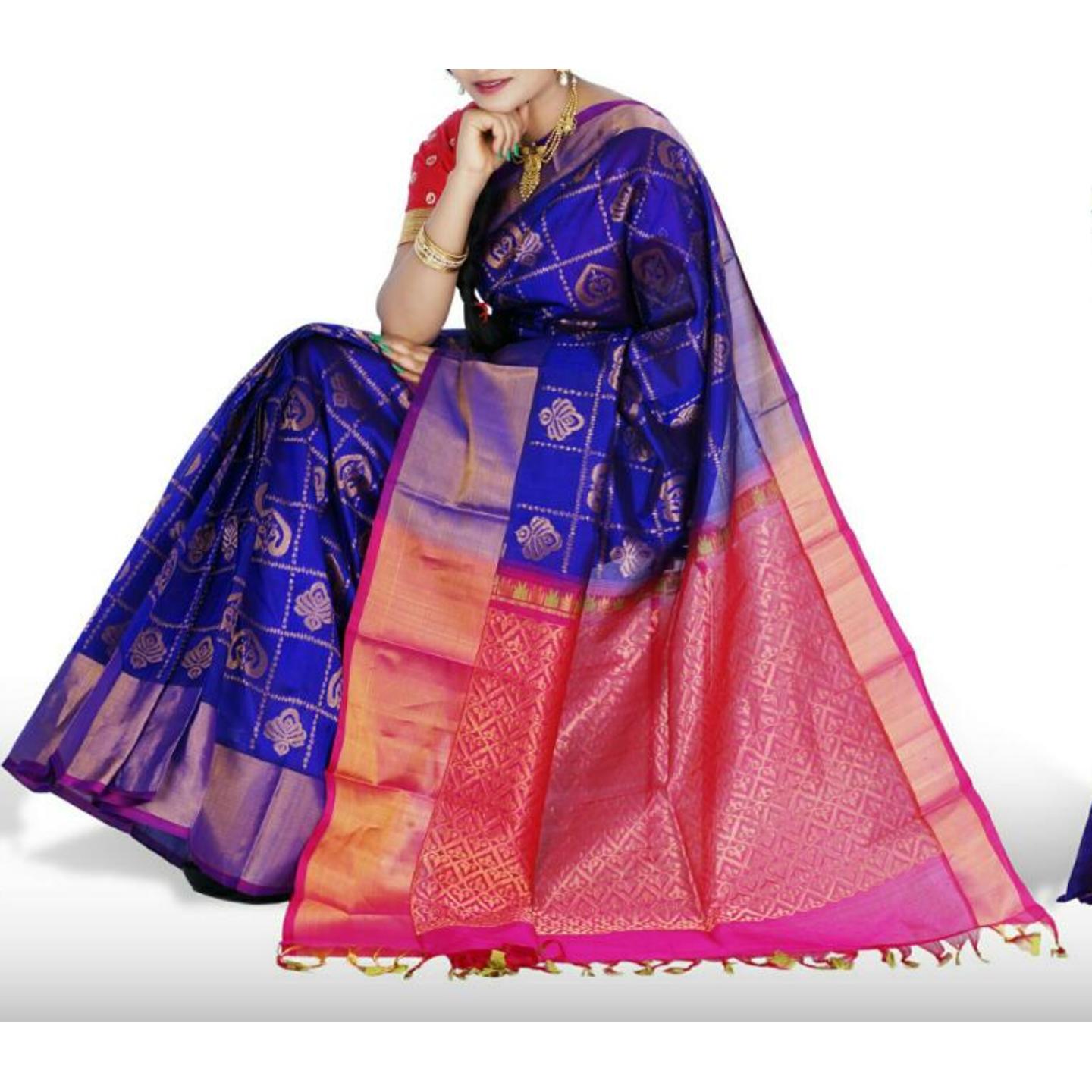 kuppadam blue sarees