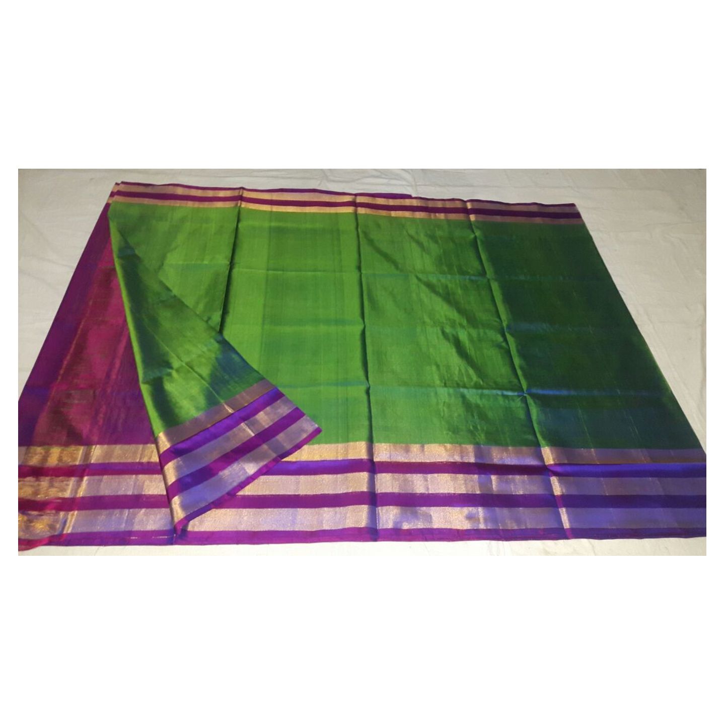 uppada  green handloom sarees 