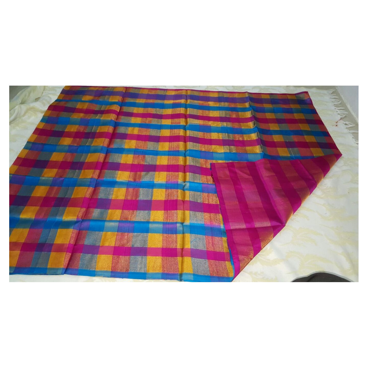 uppada full checks handloom sarees
