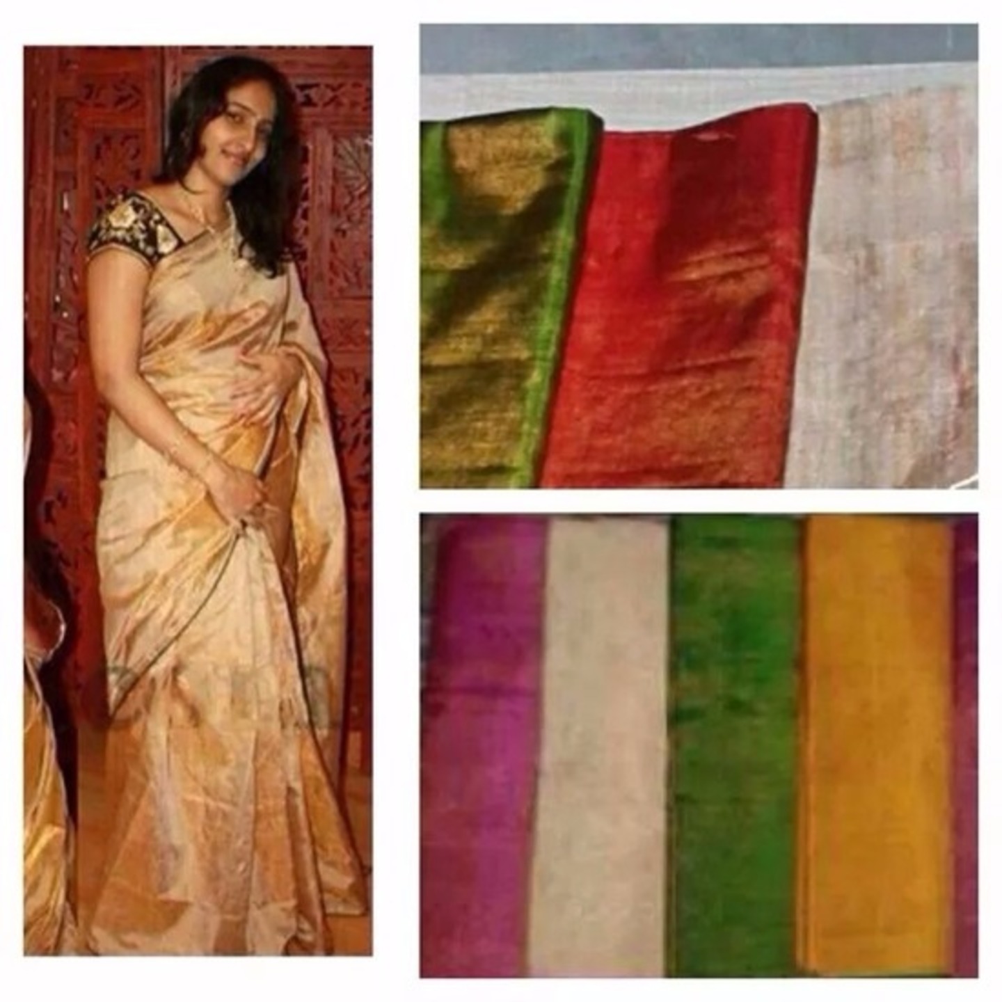 uppada cream tissue saree 