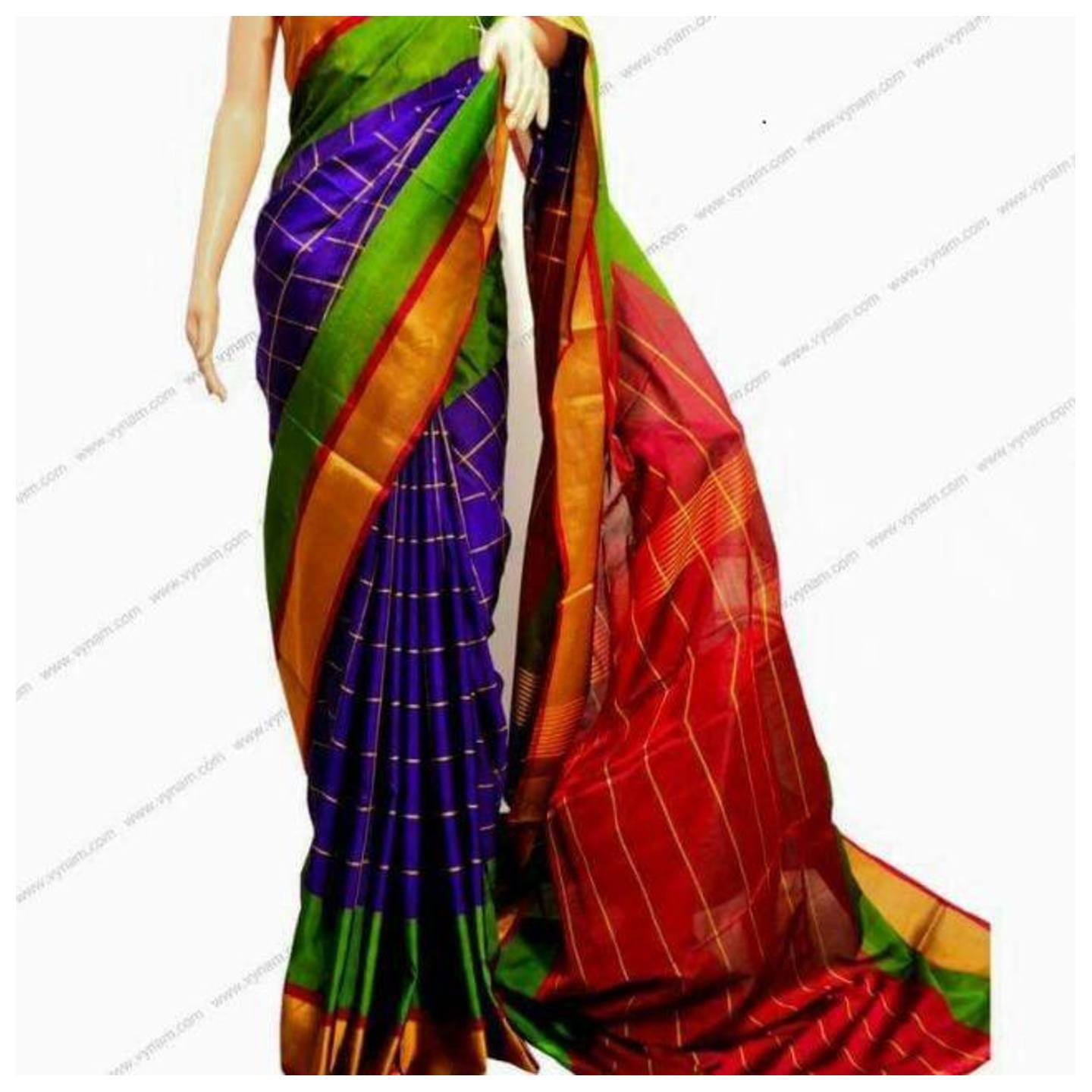 uppada blue handlooms saree