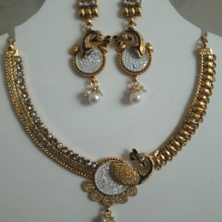 Antique Neck Piece with Ear Rings