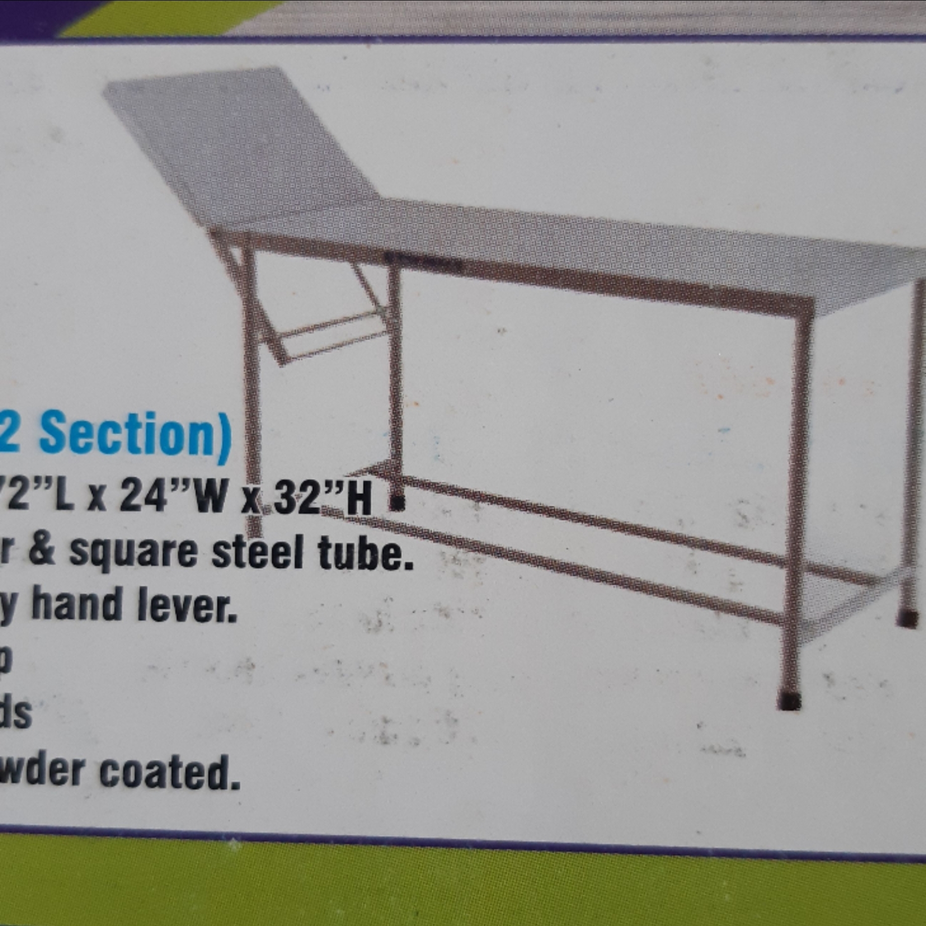 EXAMINATION TABLE 2 SECTION