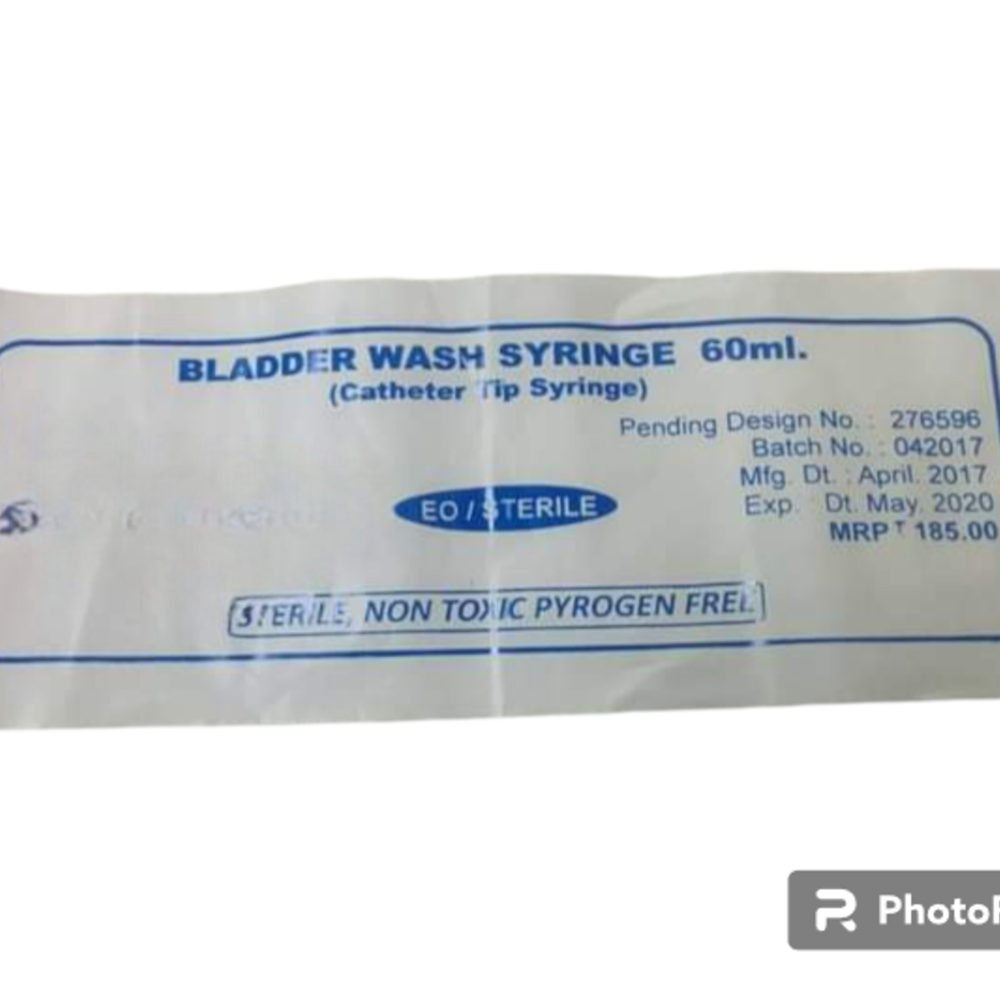 Bladder-wash-syringe Toomey-syringe